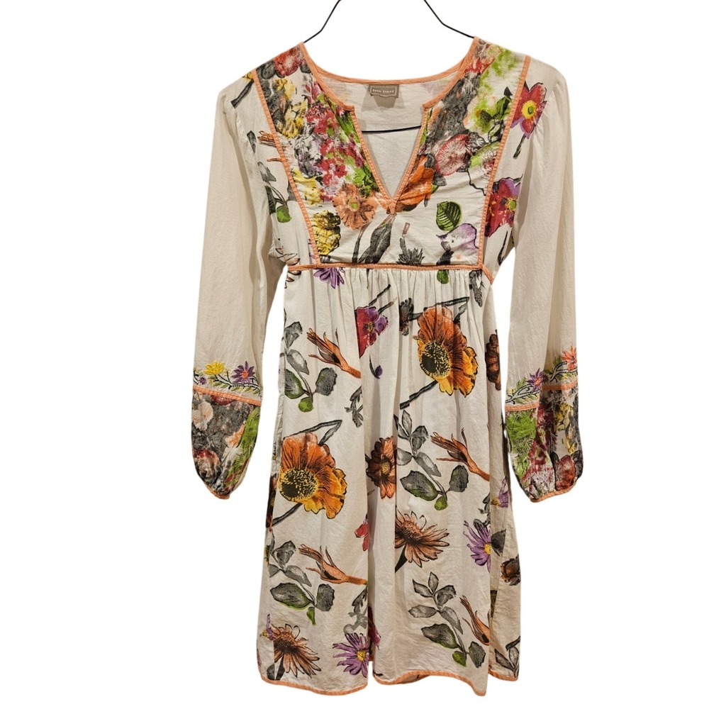 Sabby Anand Floral Print Long Sleeve Dress Bohemian Festival